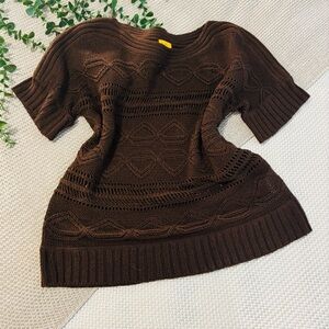 Ruby Rd. Chocolate Brown Knit Sweater